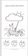 Jesus calms the storm - craft web